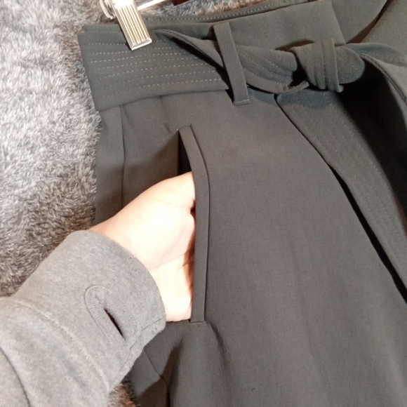 Wilfred Aritzia Crepe Tie Front Trousers Gray Busines Office Womens 4 - Picture 5 of 11